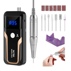 MOCOWIND portable nail drill at 35000 RPM for fast acrylic and gel prep.