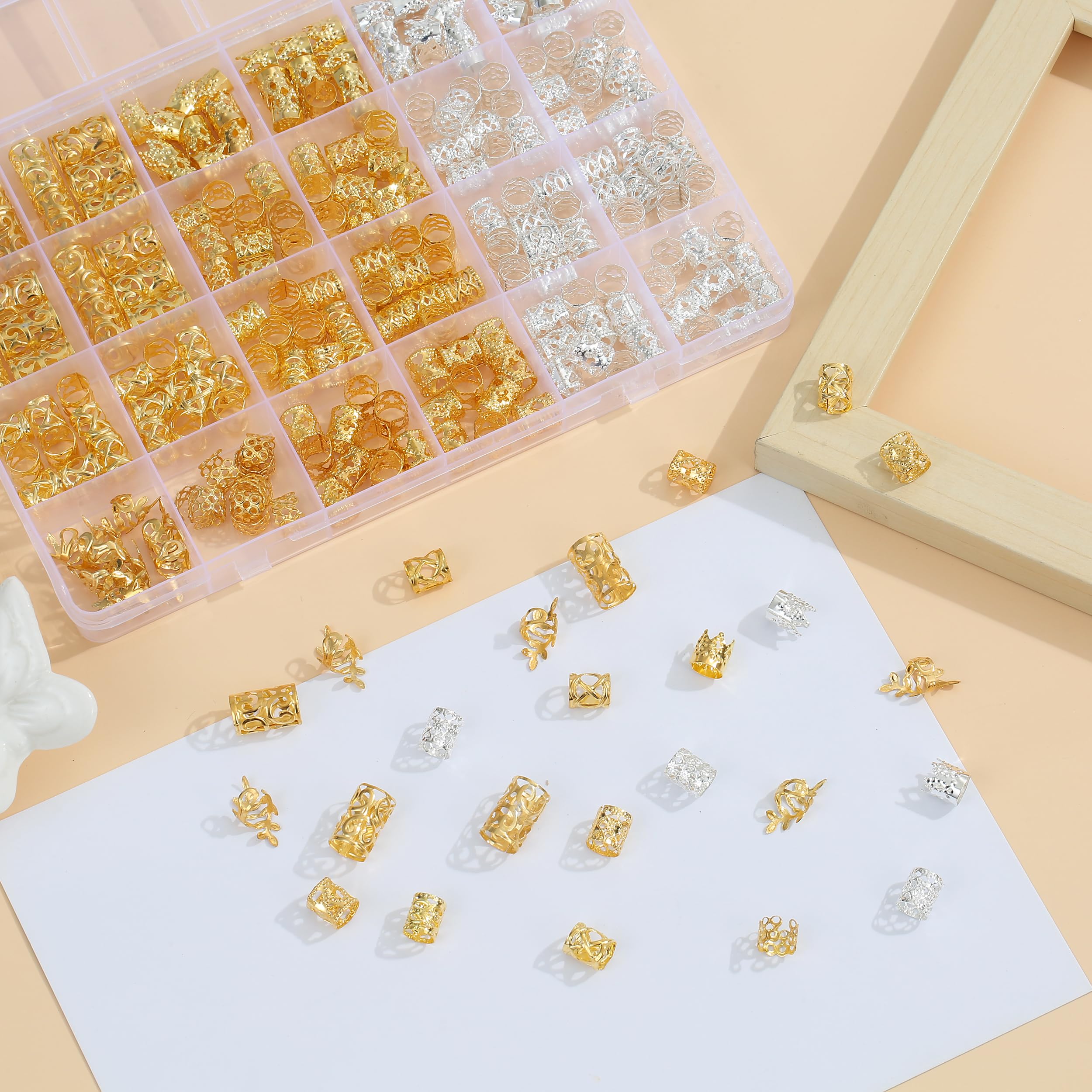 MODASER gold crown hair charm adds a regal touch to styles.