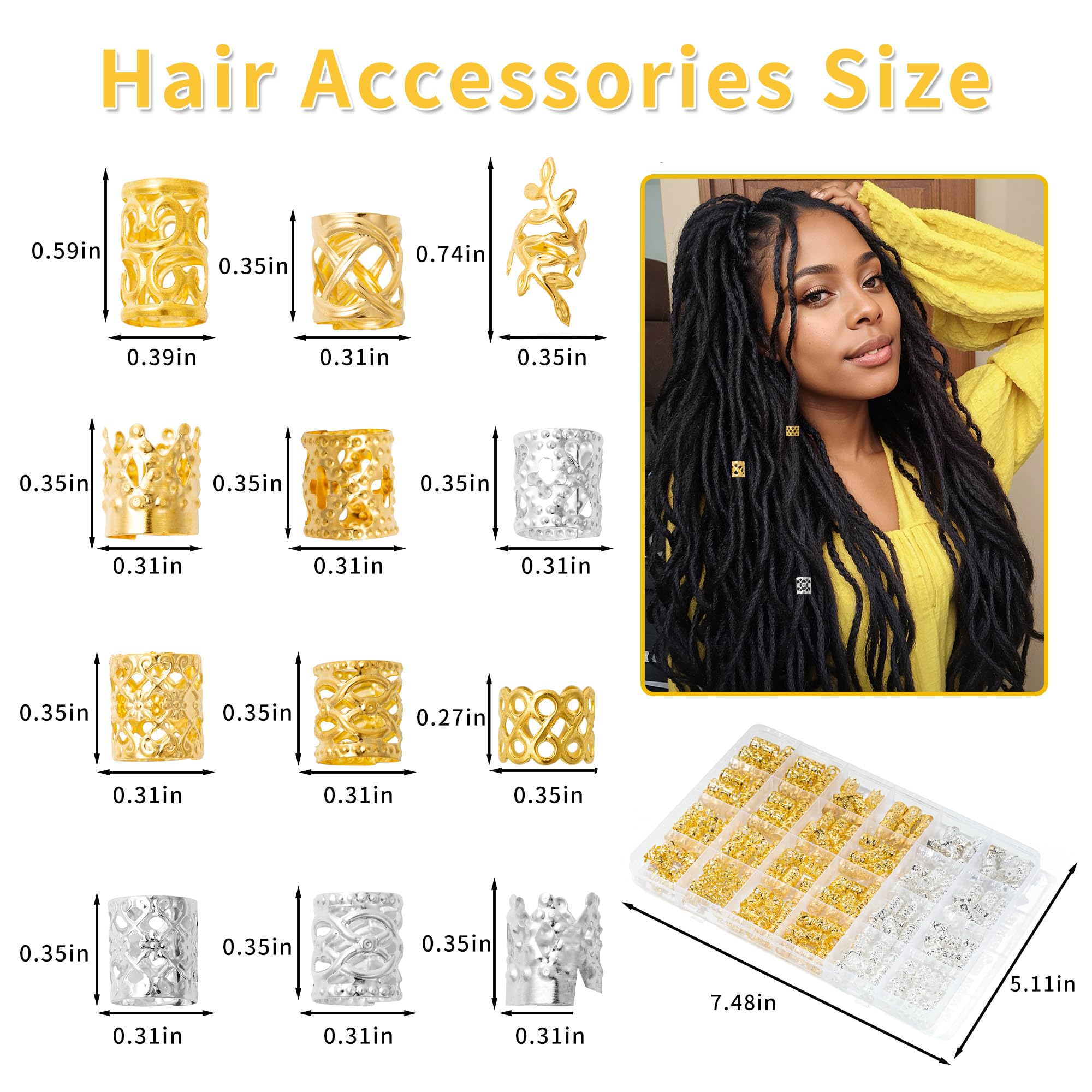 MODASER gold plum flower braid cuff highlights intricate design on hair extensions.