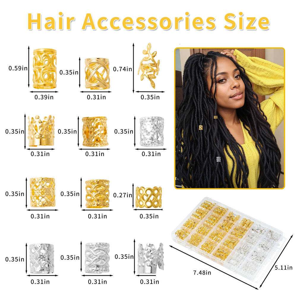 MODASER gold plum flower braid cuff highlights intricate design on hair extensions.