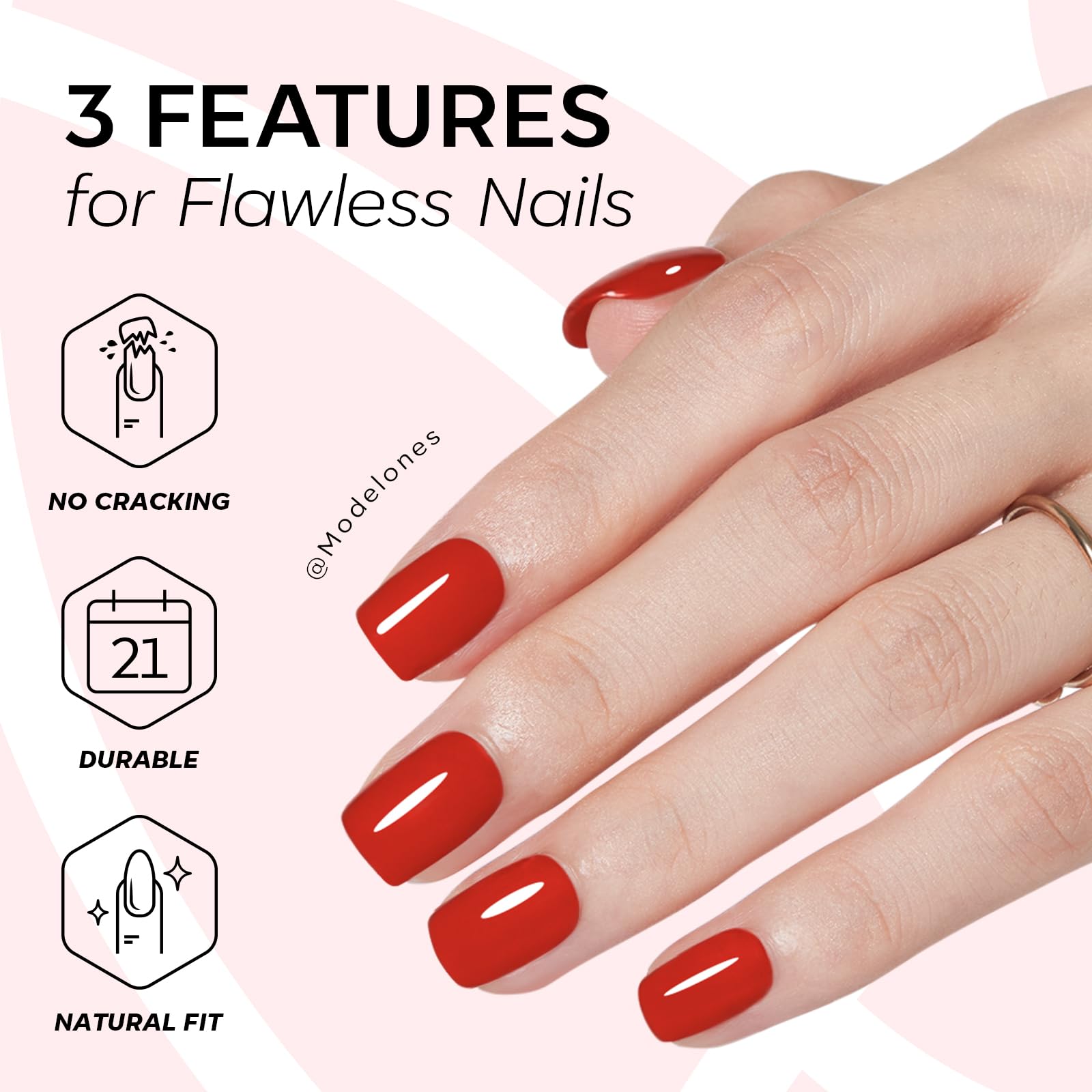 Modelones 16-sizes-pack ensures precise fit for each finger.