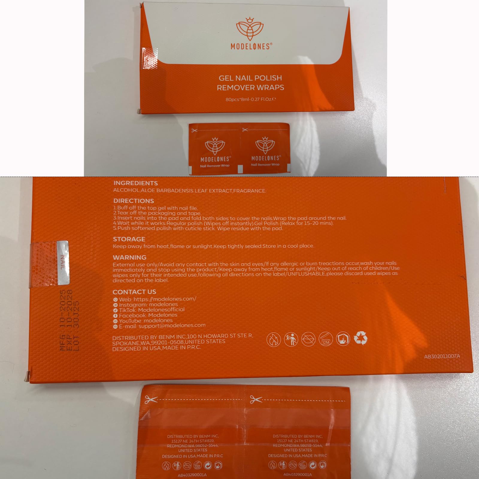 Modelones 80-piece remover wraps kit shown for professional use