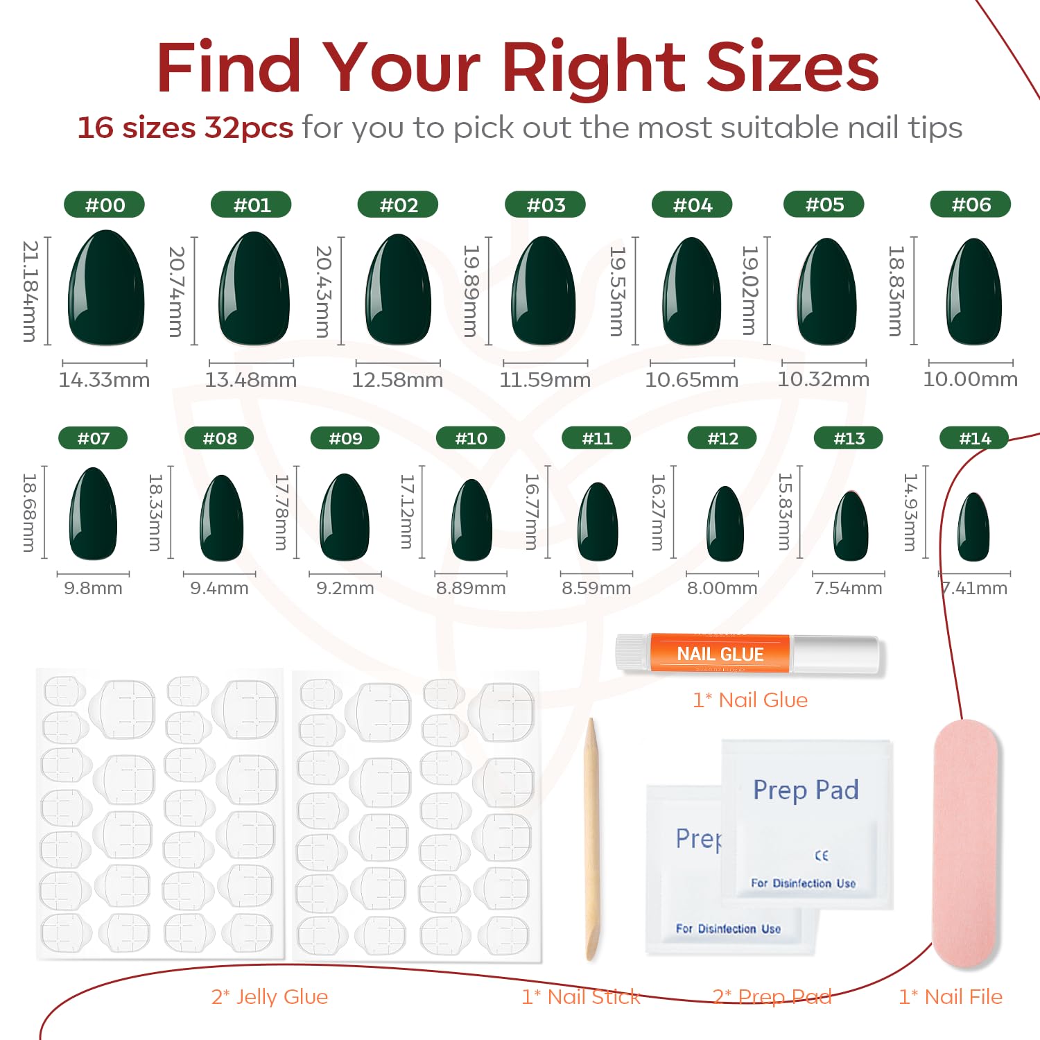 Modelones ABS material nails offer durable, smudge-proof wear.