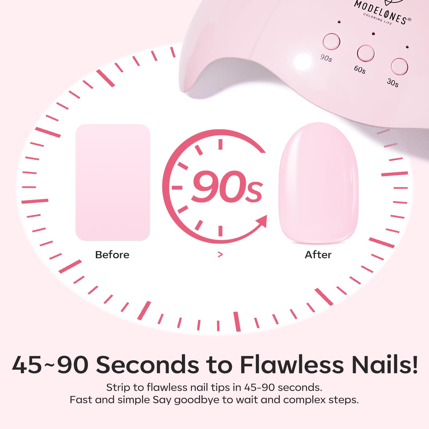Modelones pegatinas uñas gel semicurado, ajuste natural y cómodo sin necesidad de limar