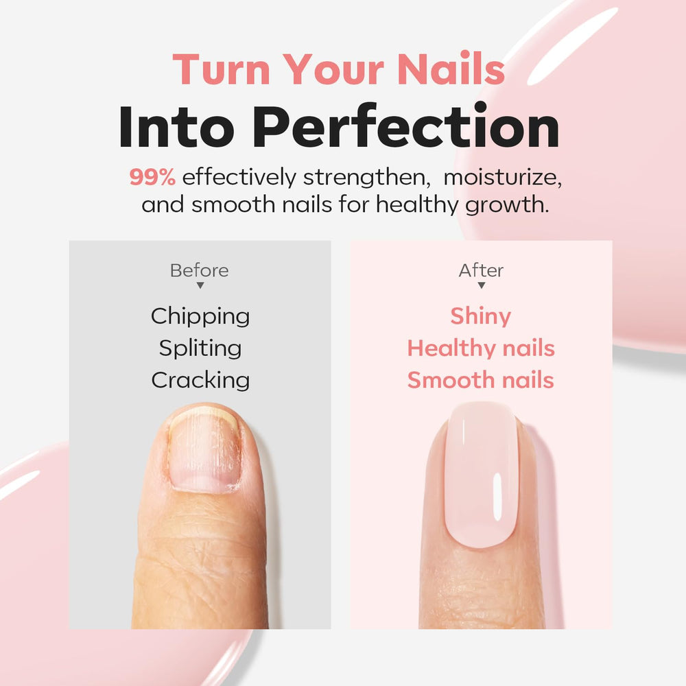 Aplicación en uñas con capas para cobertura suave.