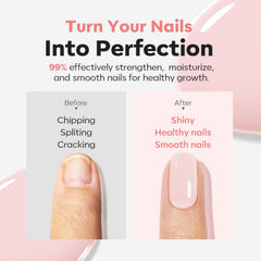 Aplicación en uñas con capas para cobertura suave.