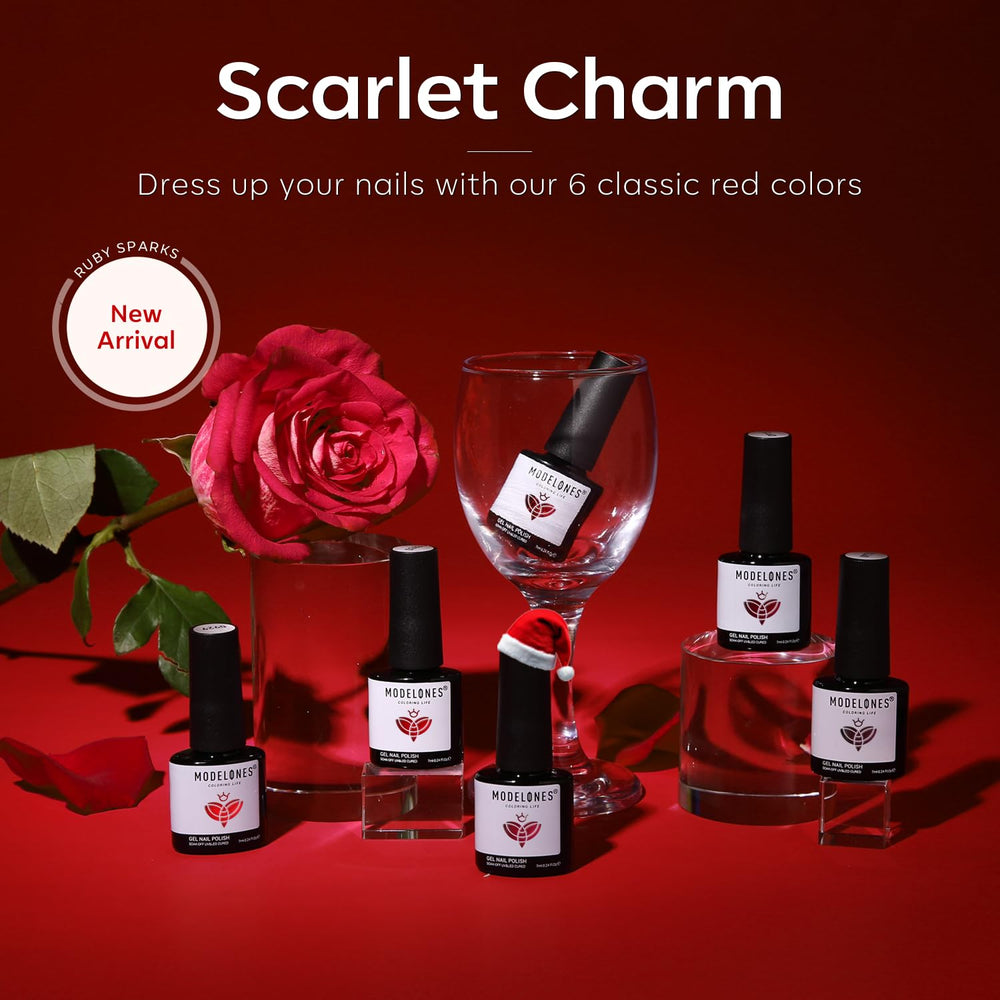 Modelones at-home manicure with salon-quality results and glossy finish.