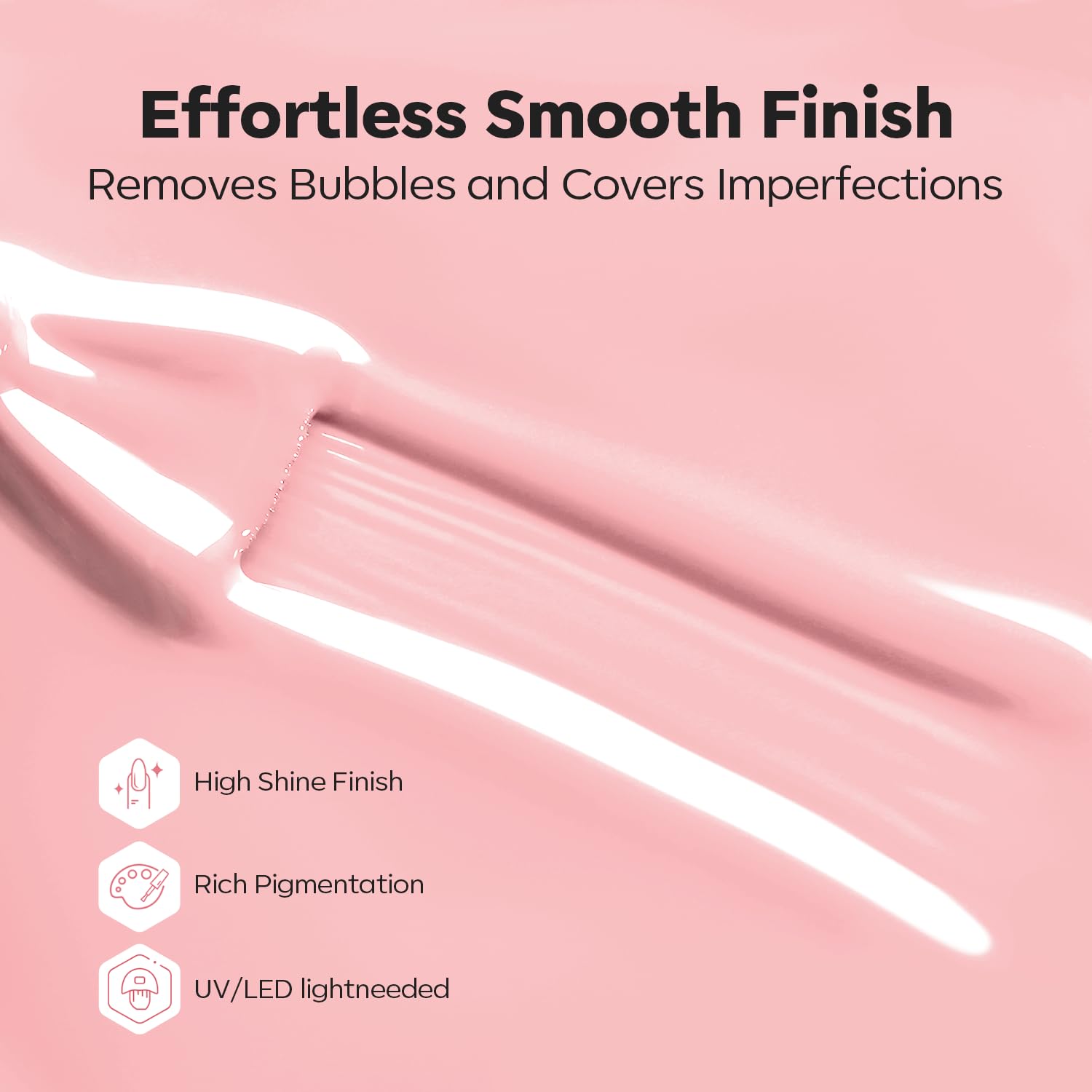 Securely attaches tips and gems for creative nail designs.