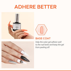 Modelones base coat application swatch shows smooth, even layer for flawless color.