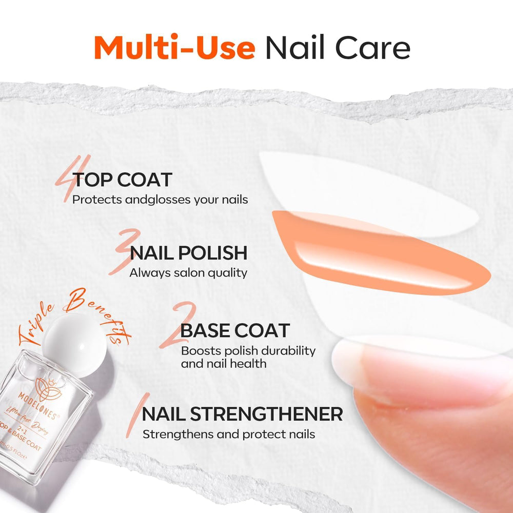 modelones base coat application on nails for smooth prep and better adhesion