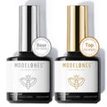 Modelones Gel Nail Polish Top & Base Coat Set – 2x10ml Clear, High Gloss