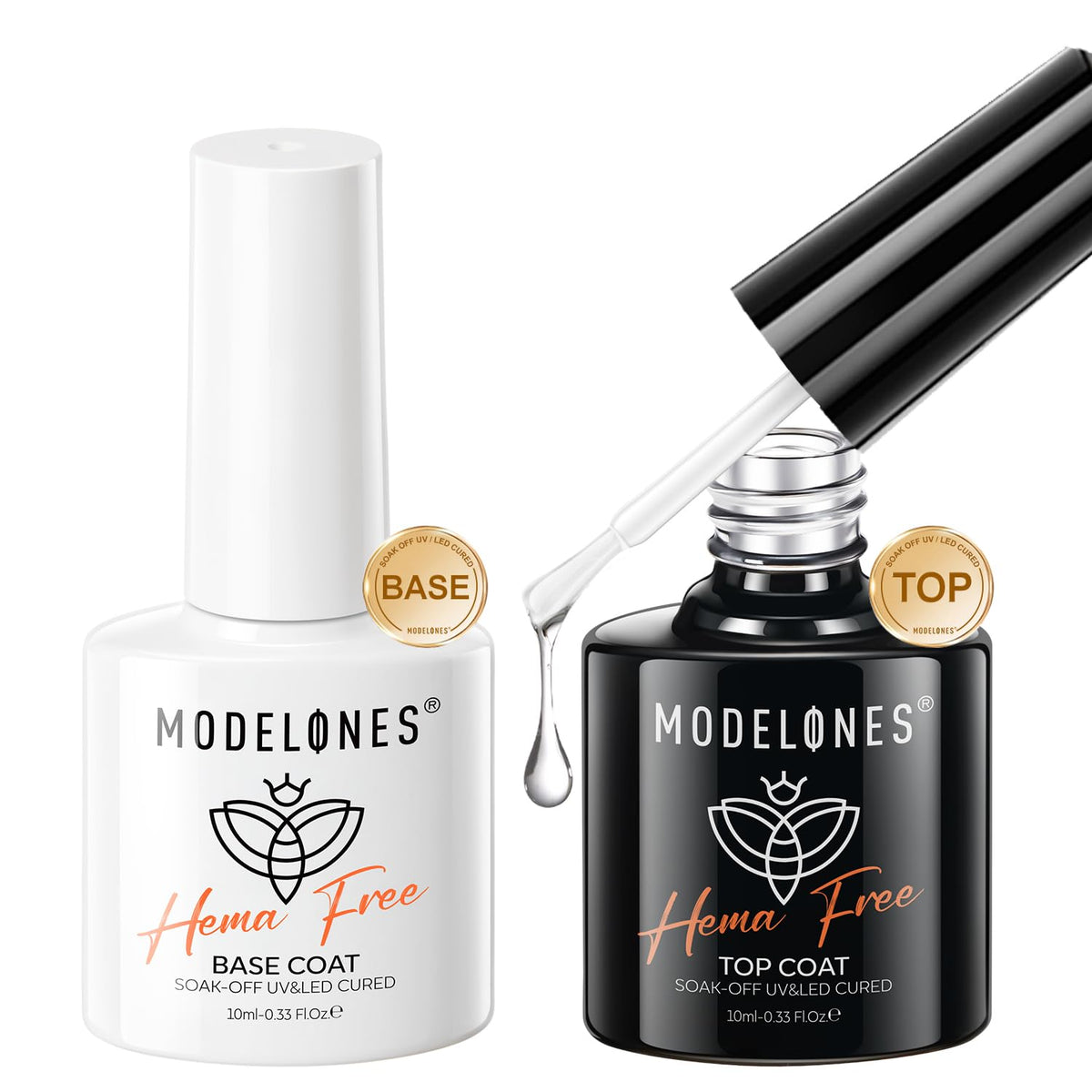 Modelones capa base gel sin HEMA para acabado suave y duradero.