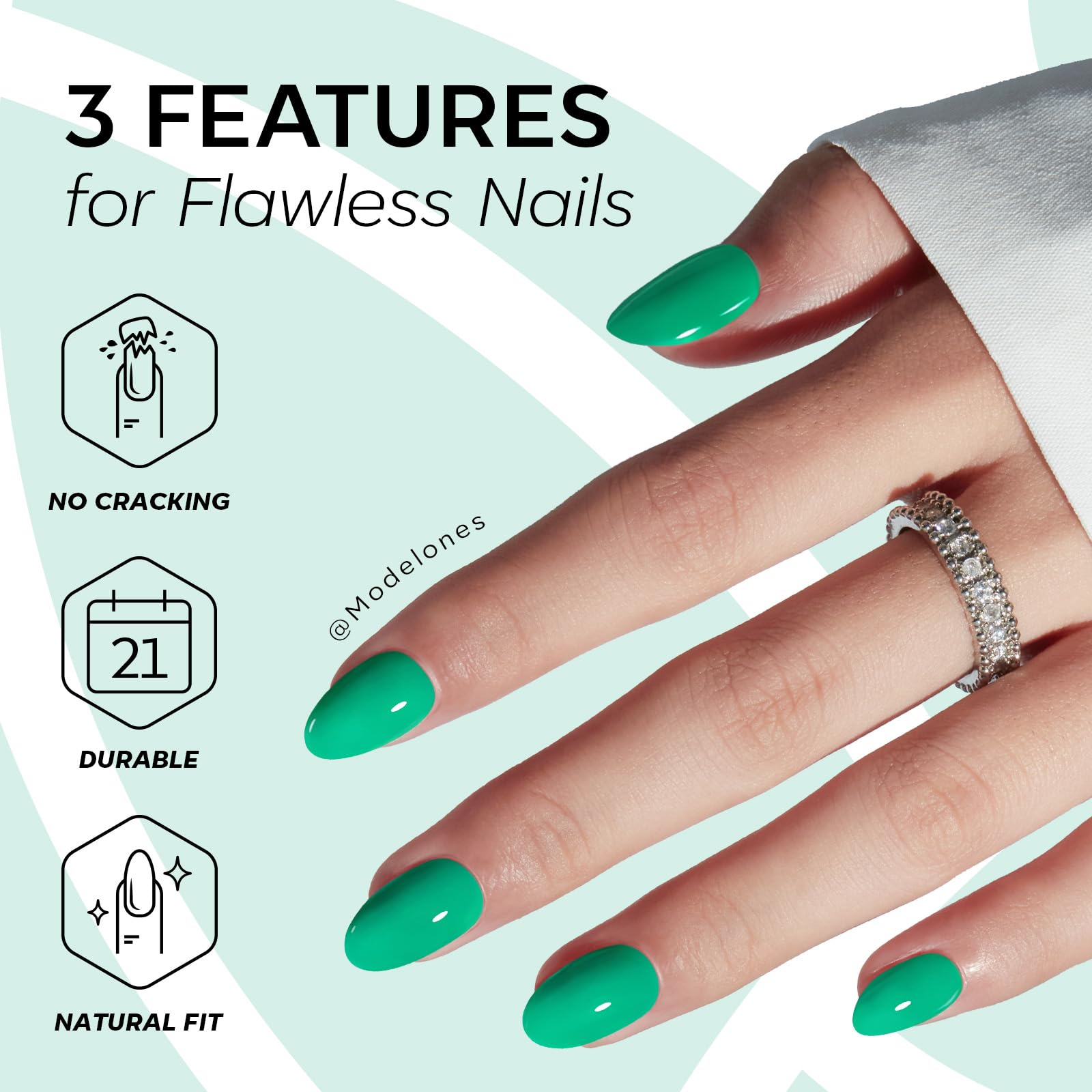 Modelones adhesive tabs kit for fast, glue-free application