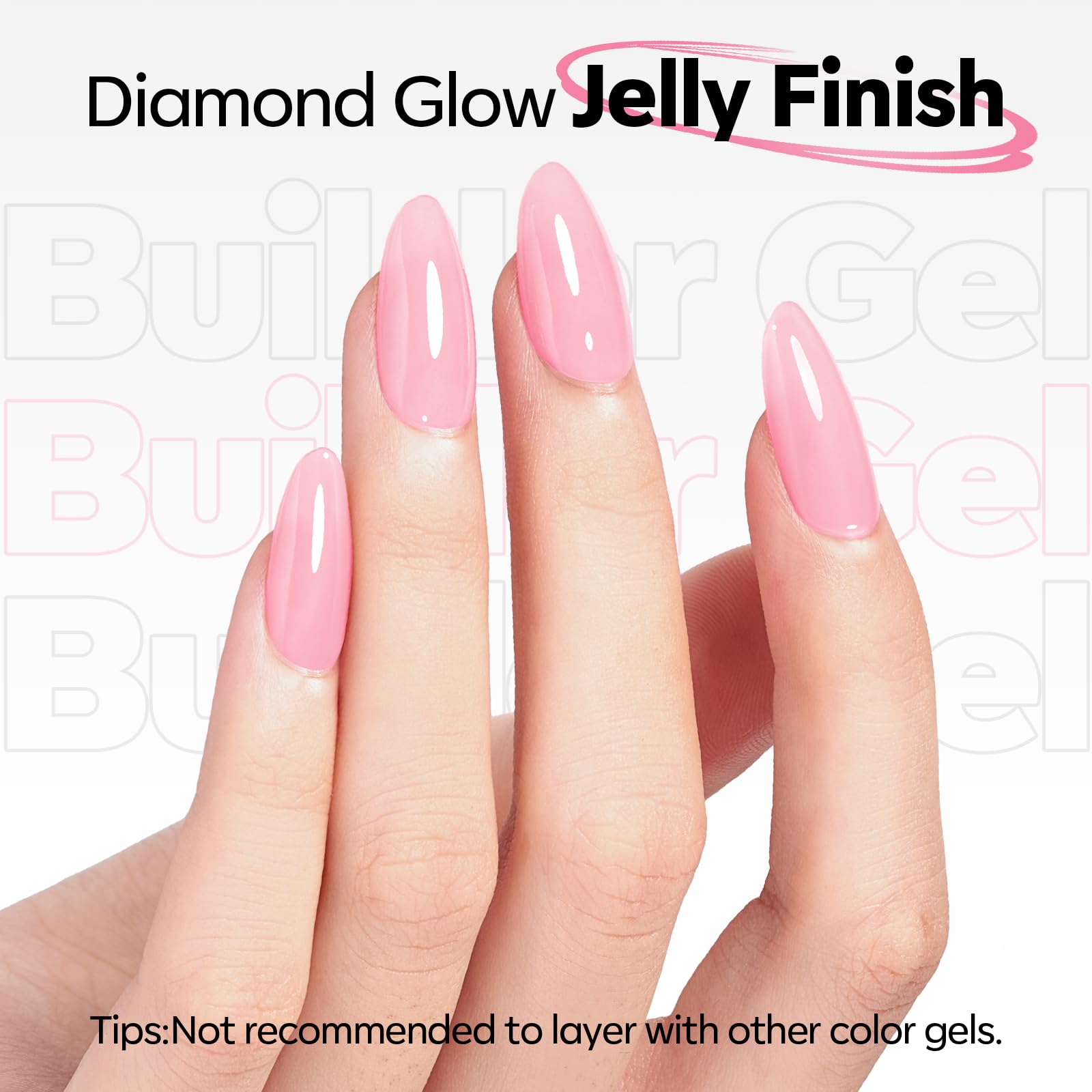 Modelones Builder Nail Gel pink 9inone set offers an all-in-one nail solution.