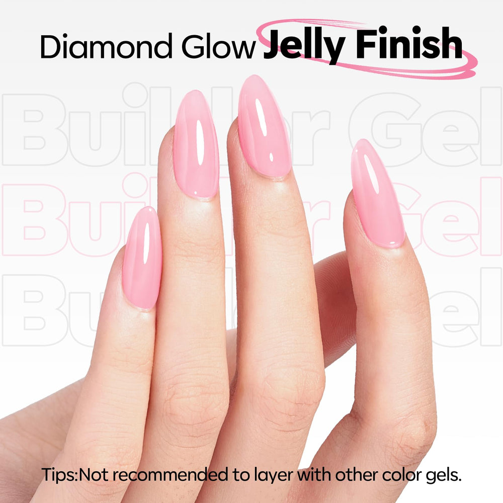 Modelones Builder Nail Gel pink 9inone set offers an all-in-one nail solution.