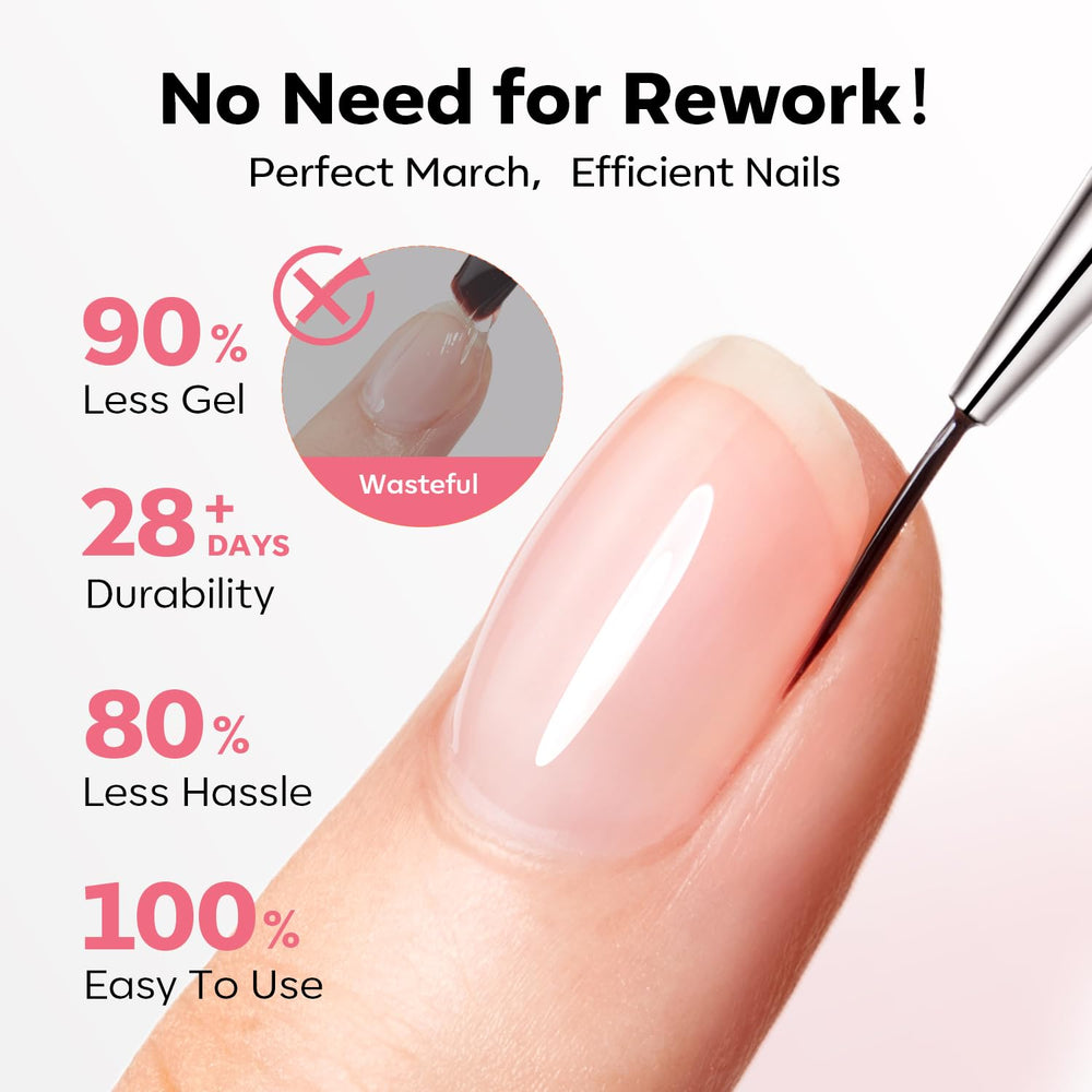 Modelones Builder Nail Gel ofrece acabado transparente con base visible y limpio.