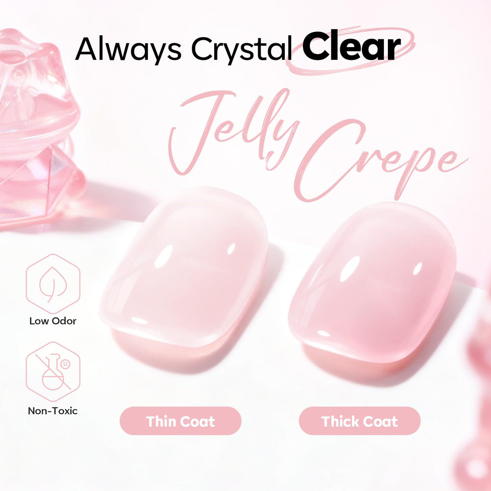 Home manicure with Modelones gel, no top coat required for sleek results.