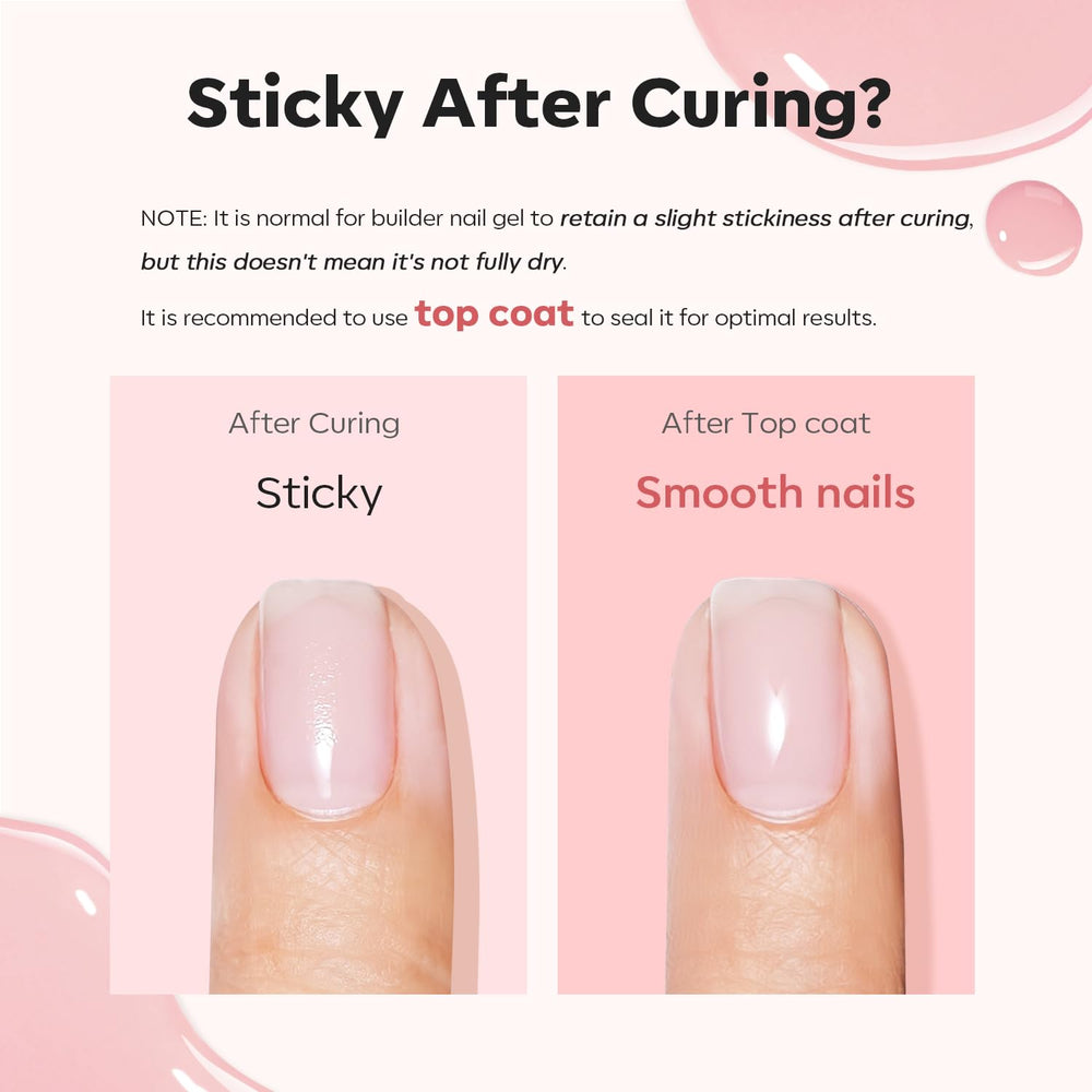 Modelones Builder Nail Gel extends length with feather-light, durable layers.