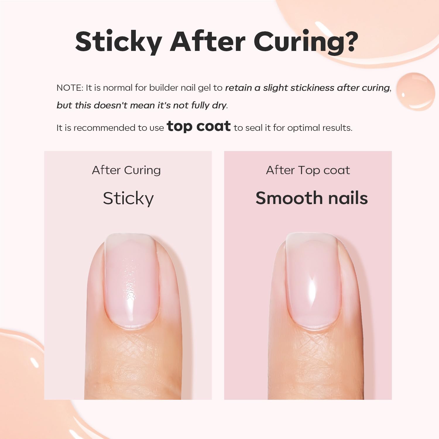 Modelones Builder Nail Gel self-leveling formula for a smooth foundation