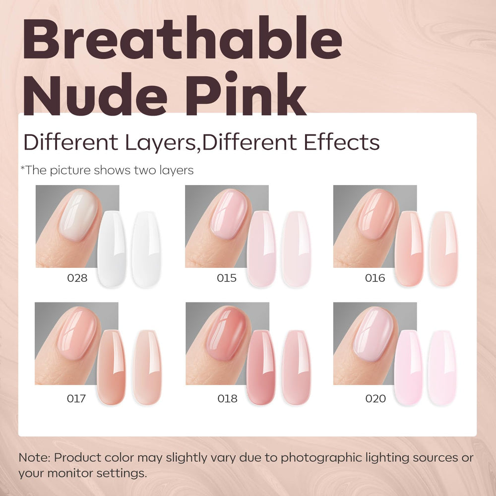 Modelones Builder Nail Gel Set: colores Nude Pink para acabado elegante