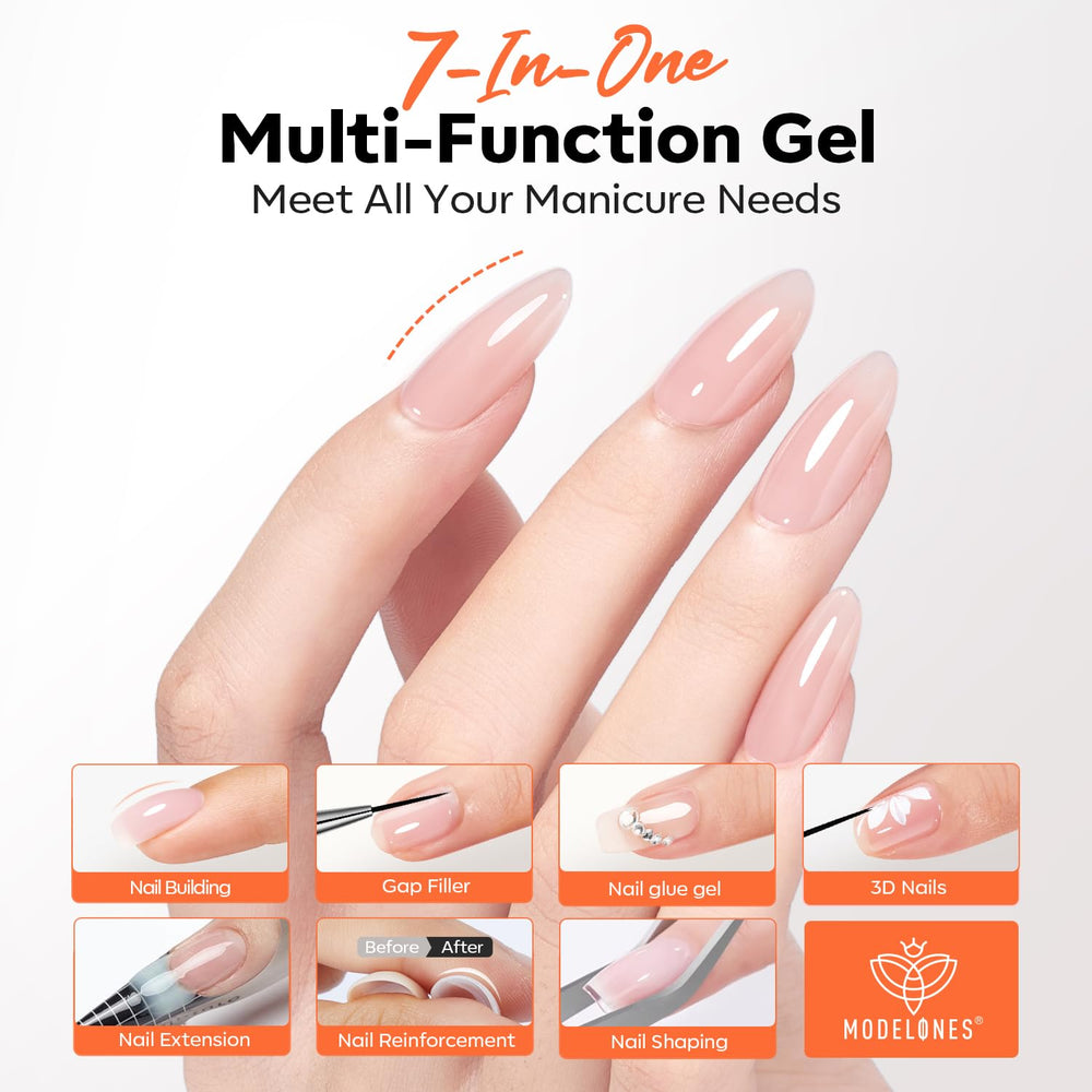 Modelones Builder Nail Gel sin burbujas gracias a la fórmula profesional