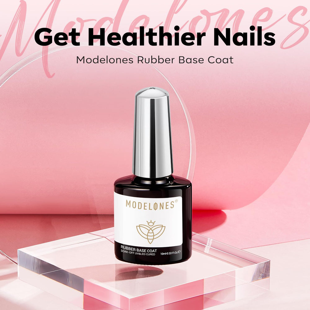 Modelones Builder Rubber Base Gel application set for nail art