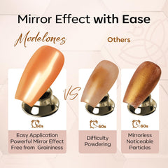 Modelones Capa Superior de Gel brillo espejo de larga durabilidad para uñas cromadas.