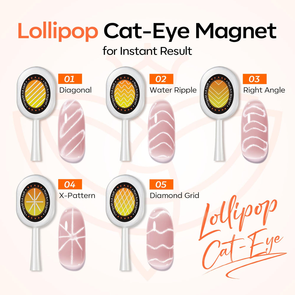 Modelones varita magnética para ojo de gato facilita transferencia de partículas.