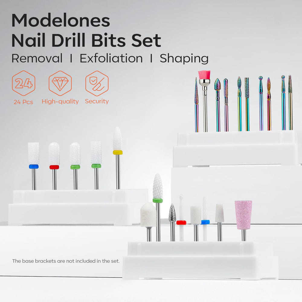 Modelones ceramic nail file bits close-up for smooth filing.