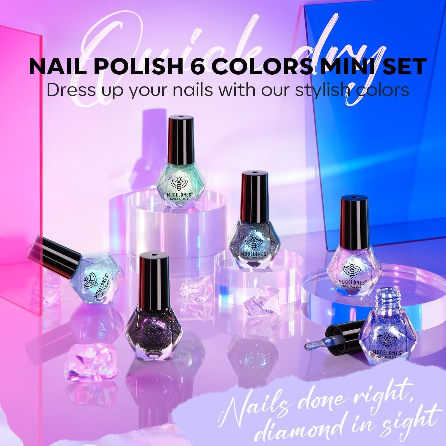 Estuche regalo elegante de Modelones para amantes del arte de uñas.