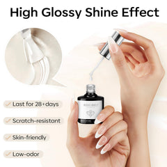 Modelones chrome-proof matte top coat highlights chrome designs with protection.