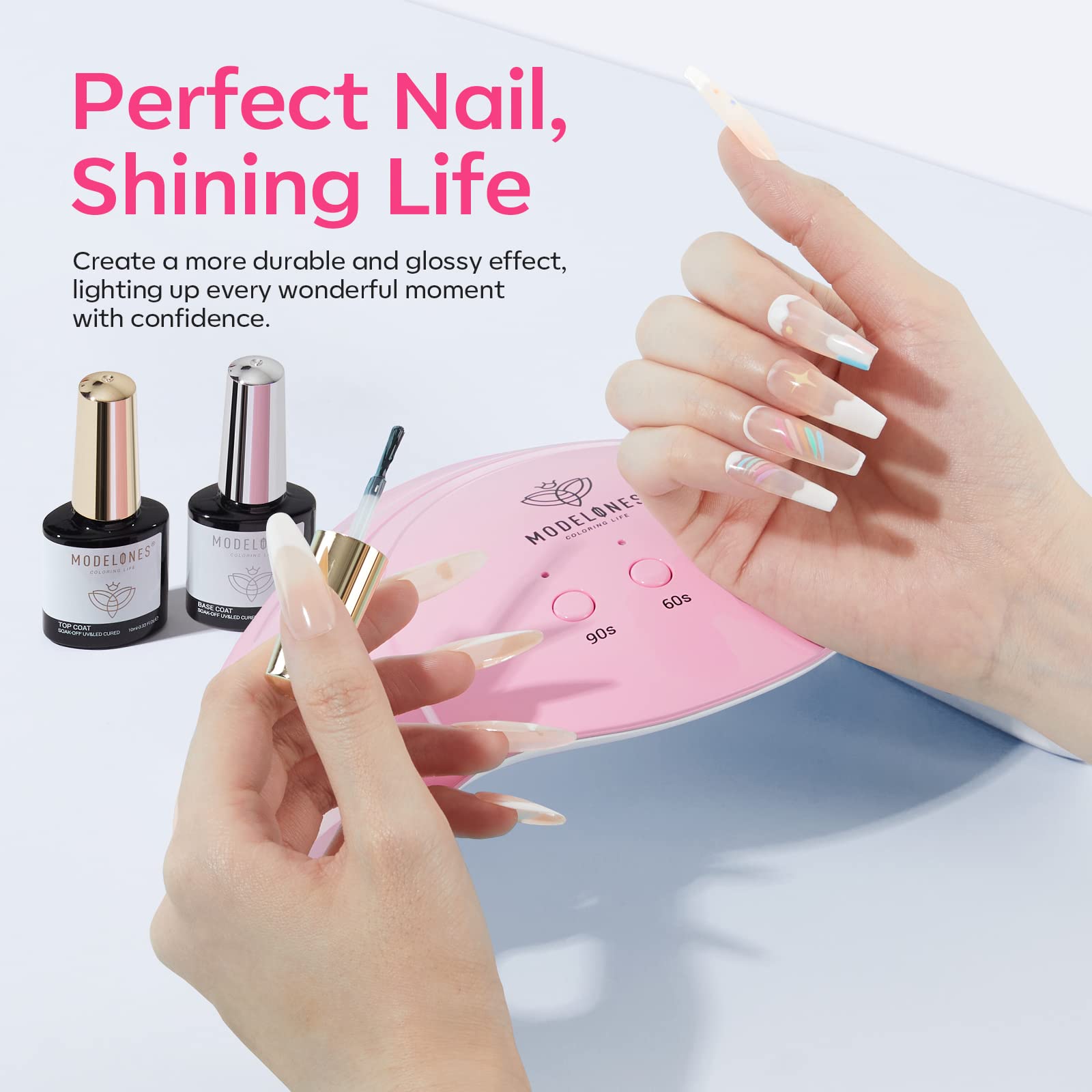 Modelones compact 48 W nail dryer for home manicure routines.