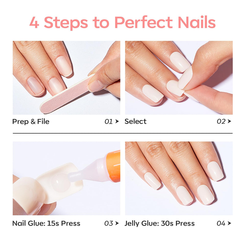 Modelones conjunto de 32 uñas en 16 tallas para ajuste perfecto