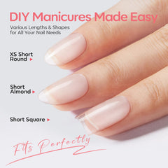Modelones conjunto de uñas gel multiformas, creatividad casera con resultados versátiles.