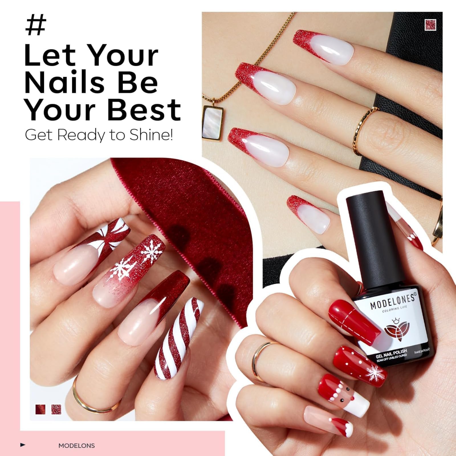 Curado rápido con lámpara de uñas de diodo luminoso de Modelones.