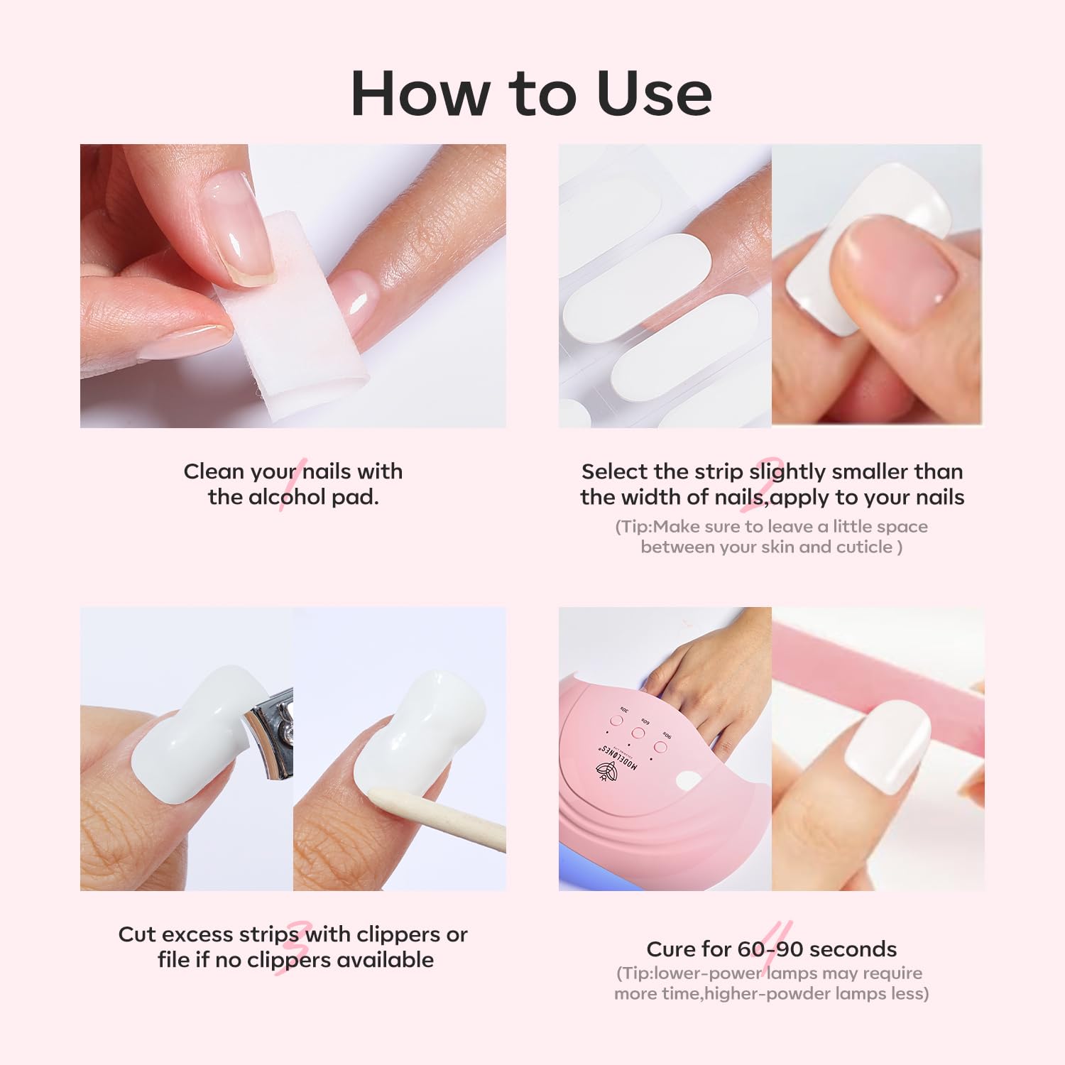 Modelones pegatinas uñas gel semicurado, diseños variados para cualquier ocasión