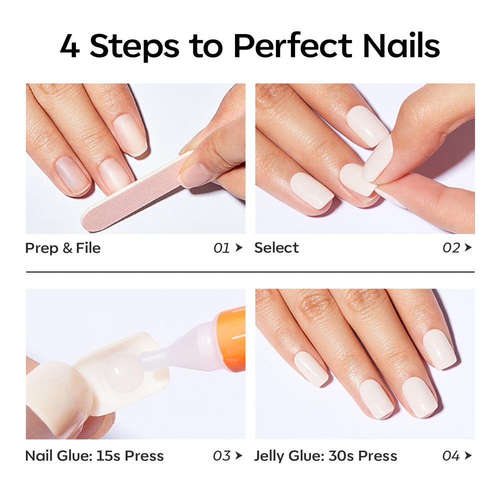 Uñas marrón semi-transparente que combinan con looks