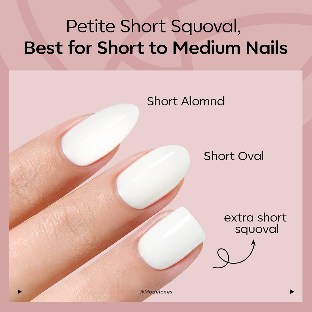 Modelones durable ABS nails material with glossy finish.