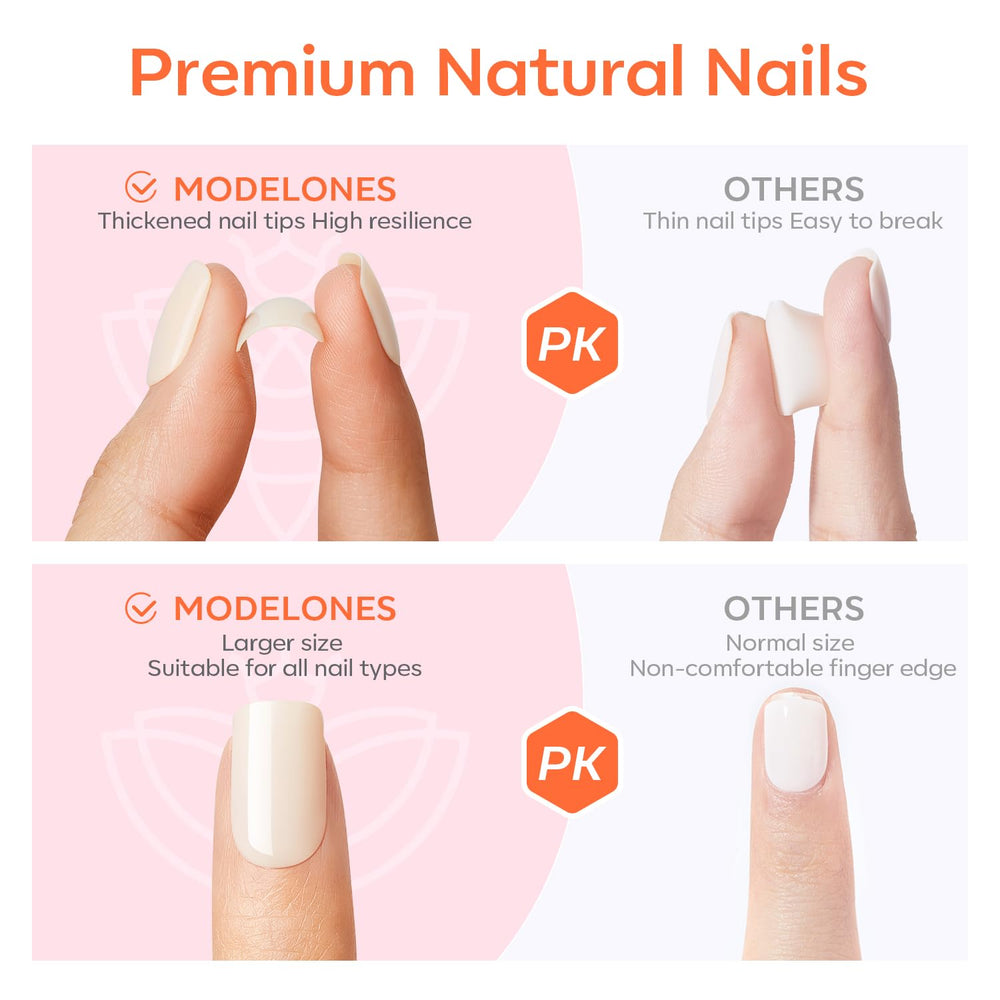 Modelones simple 3-step application for a fast manicure.