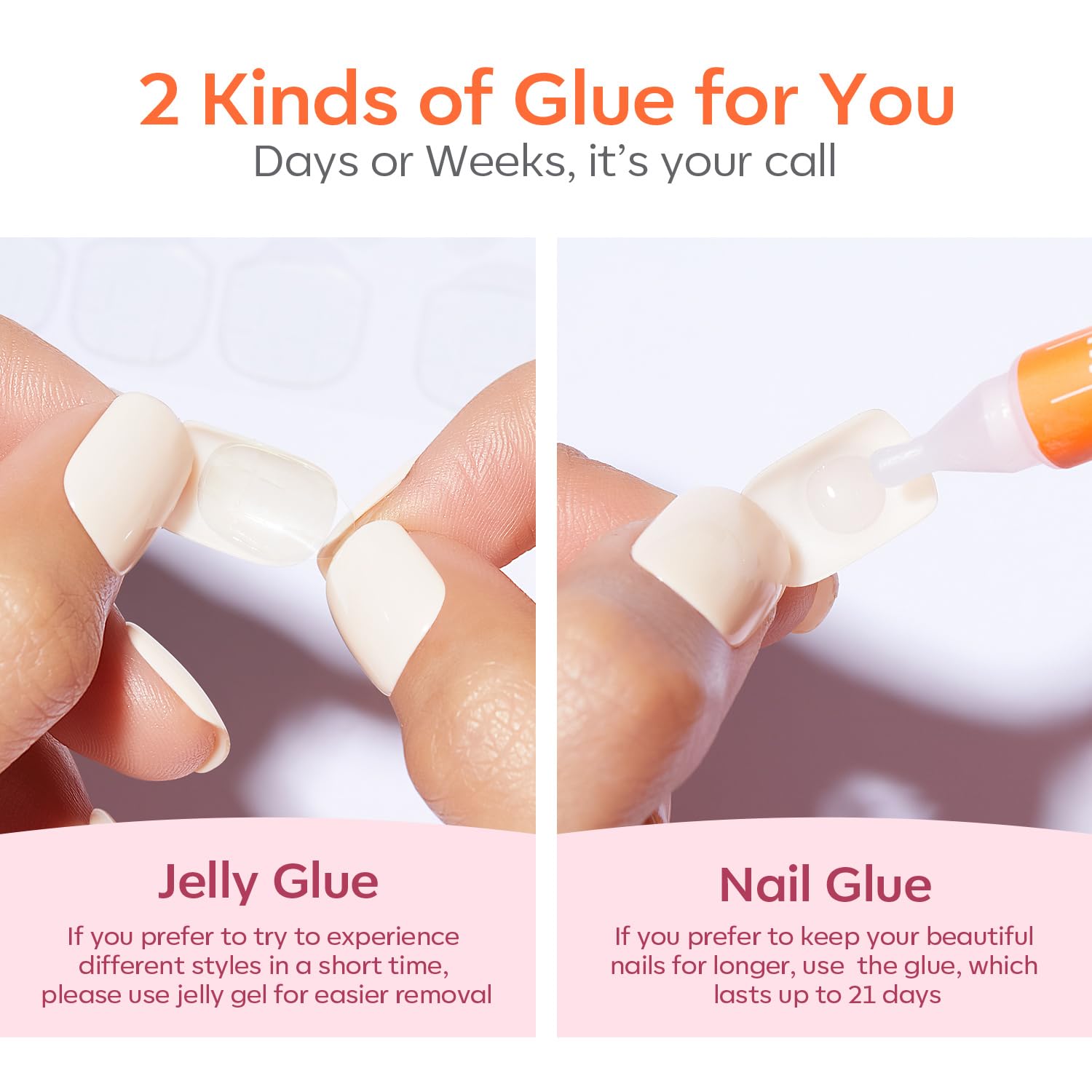 Modelones three-step pop-on mani works in minutes for a fuss-free style refresh.