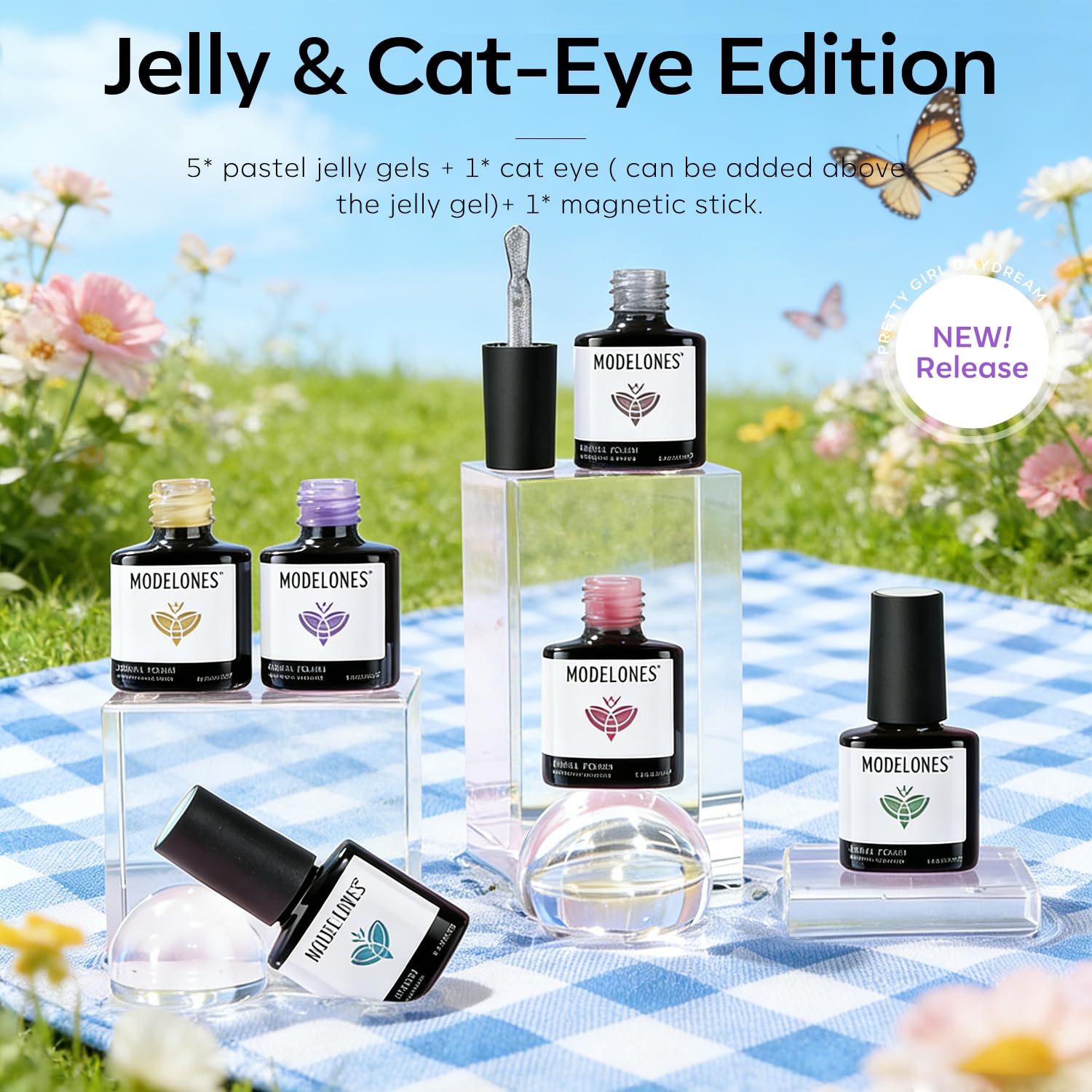 Modelones Efecto Ojo de Gato plateado para uñas con brillo único