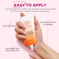 Modelones Empuja-cutículas con mango antideslizante para mayor control durante la manicura.