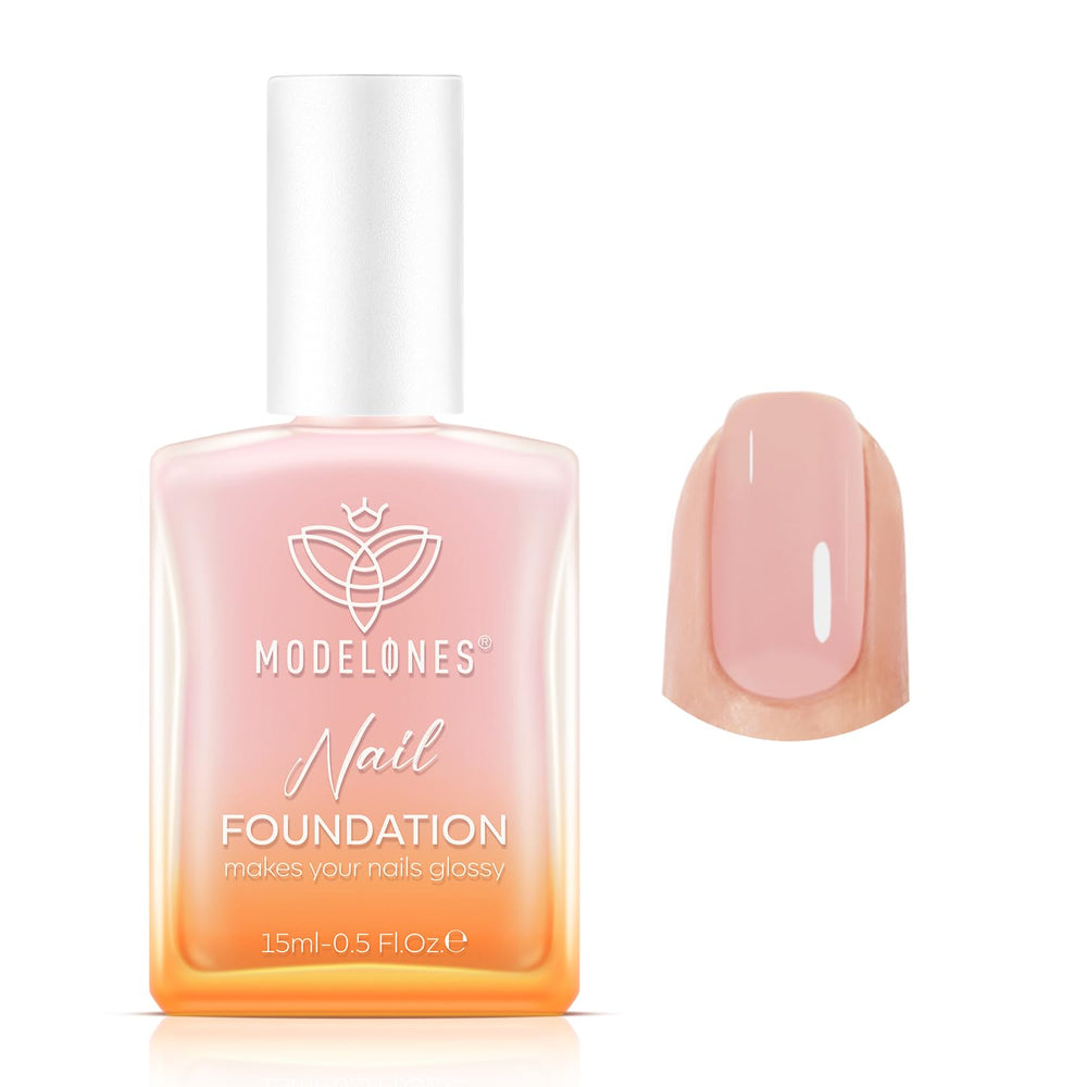 Modelones endurecedor de uñas; tono rosado natural para acabado uniforme.