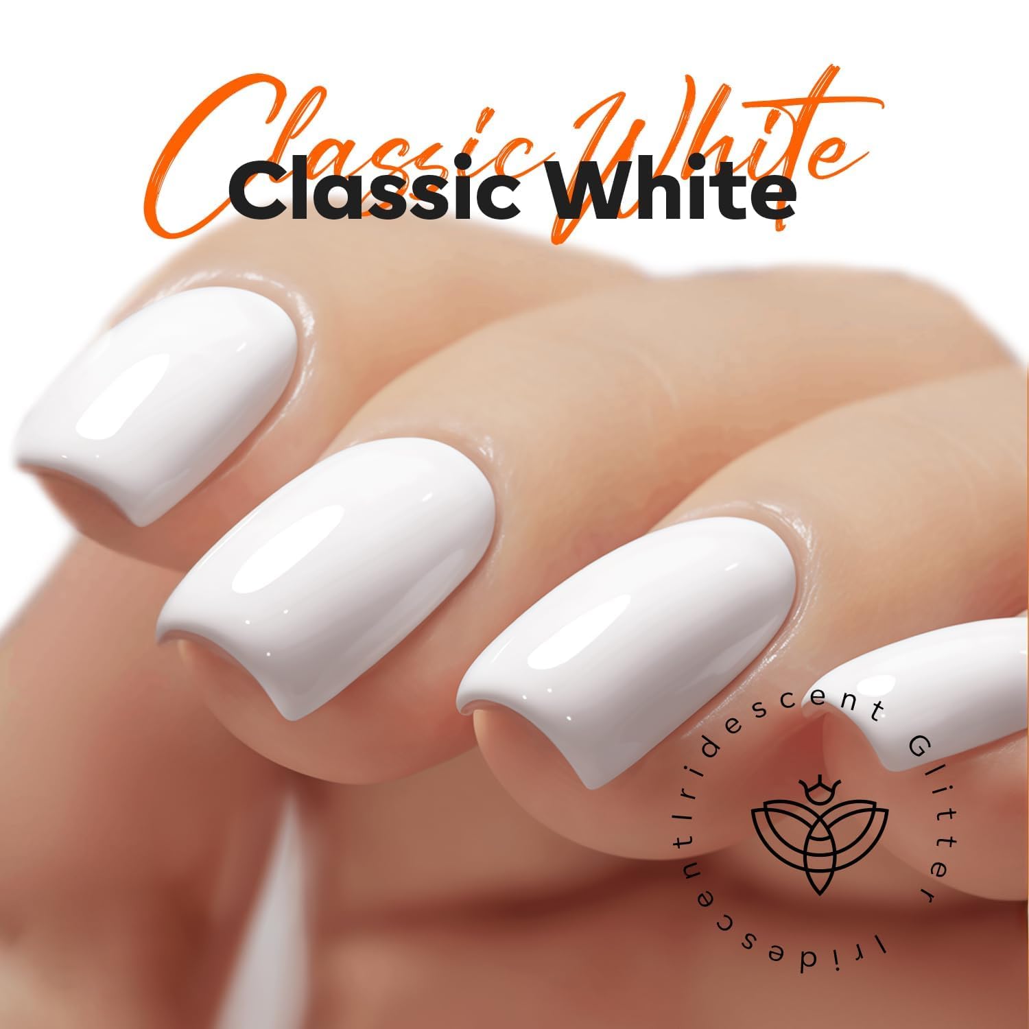 Modelones esmalte gel blanco: tono limpio para diseños nítidos.