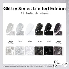 Modelones gel cat eye blanco con brillo suave para uñas sofisticadas.