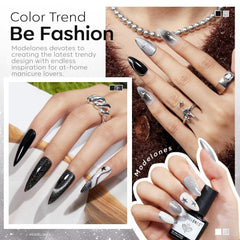 Modelones gel cat eye gris con efecto profundo para uso diario.