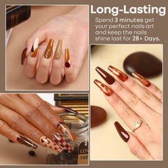 Modelones esmalte gel khaki tono piel, suave cobertura para uñas elegantes