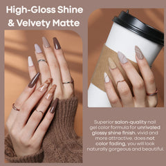 Modelones esmalte gel nude marrón beige para tono de piel natural