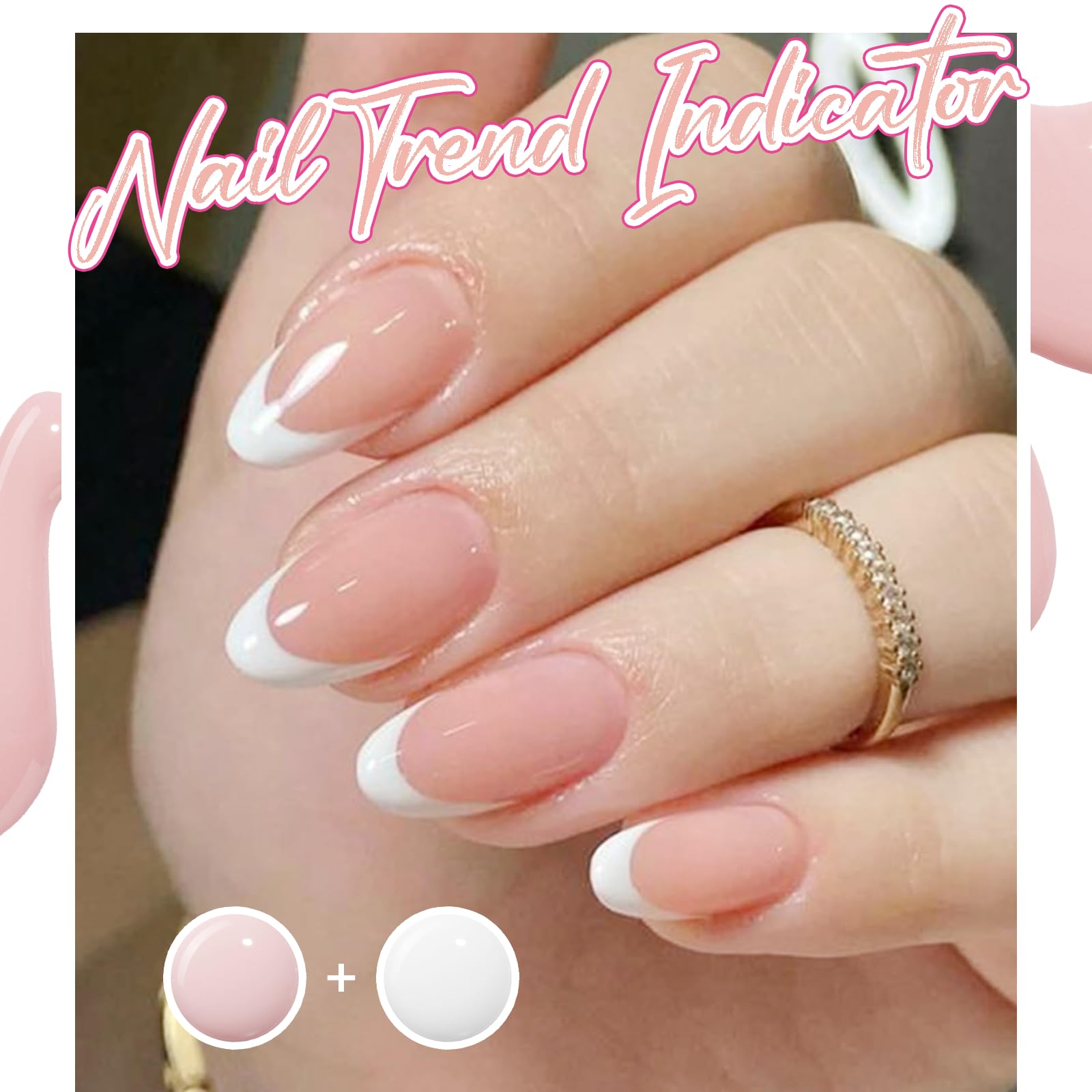 Modelones esmalte gel nude rosado en botella, tono suave para uñas naturales.