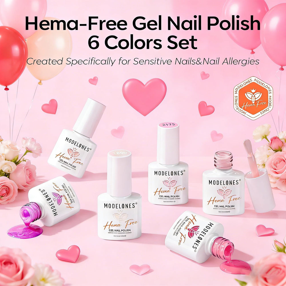 Modelones esmalte gel Rosa Cerezo: tono floral para uñas naturales.